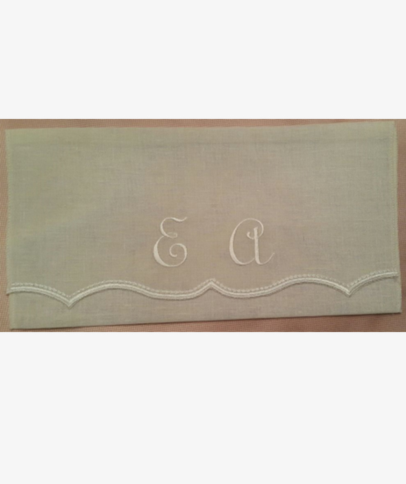 invitation case embroidered 